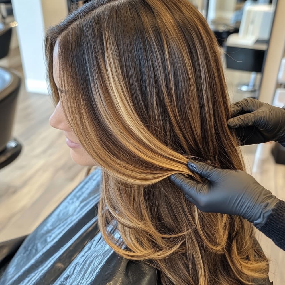 Balayage rubio natural hecho en Qué Bárbaro, en Torremolinos